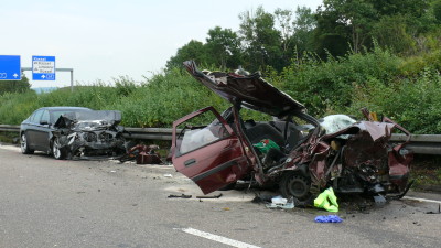 Tödlicher Geisterfahrer Unfall auf der A7