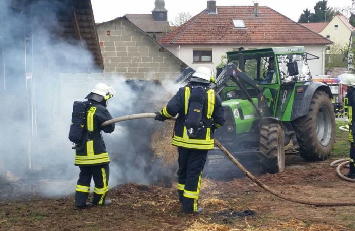 Scheune bei Spangenberg stand im Vollbrand Scheune bei Spangenberg stand im Vollbrand