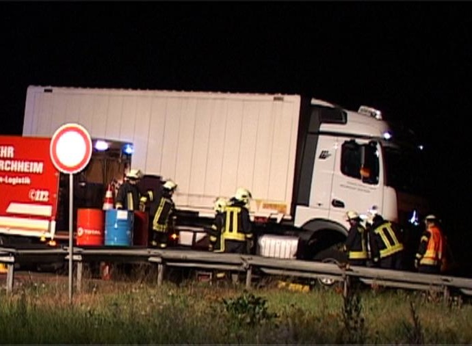 Verlorene Fahrräder lösen Chaos auf A7 aus