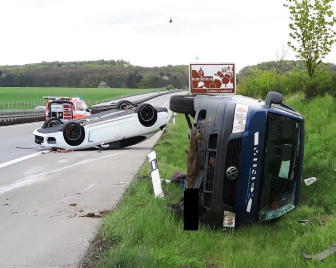 A5: Gespann mit Porsche Verunglückt A5: Gespann mit Porsche Verunglückt