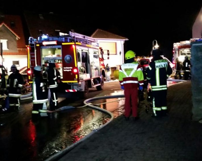 Brand in Flüchtlingsunterkunft in Helsa Eschenstruth