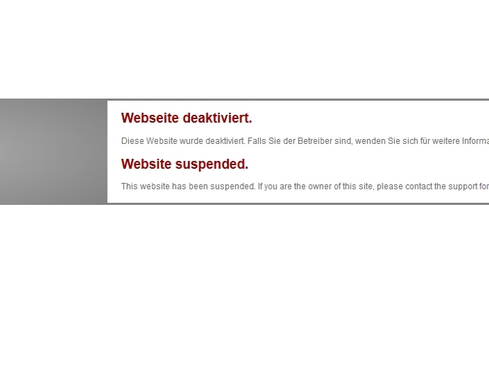 Webseiten abgeschaltet