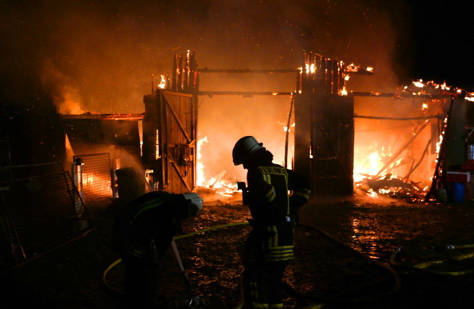 Scheune brannte bei Heli – Alle Tiere gerettet