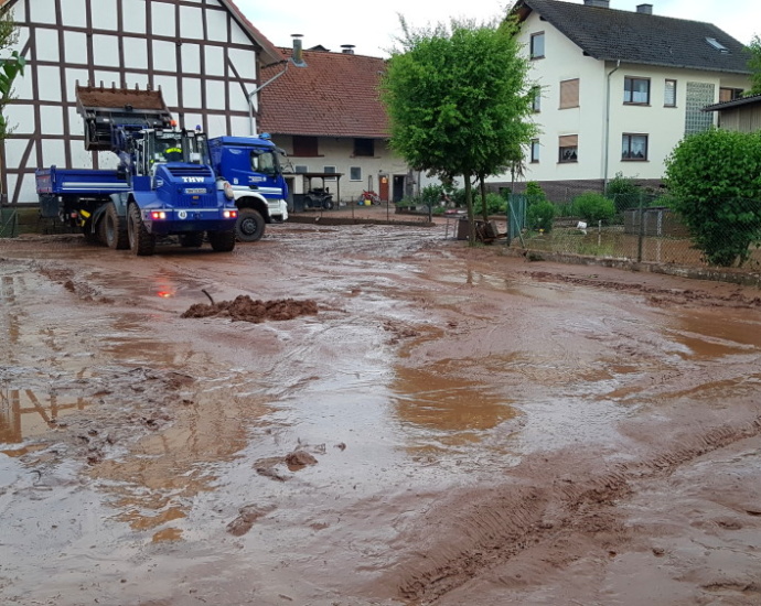 Waldkappel: Schlammlawine durch drei Dörfer