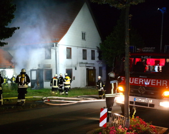 Friedrichsfeld: Brand in einer ehemaligen Gaststätte
