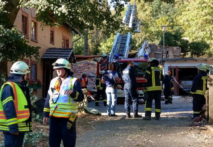 Gasexplosion in Wohnhaus im Schwalm Eder Kreis (Video)