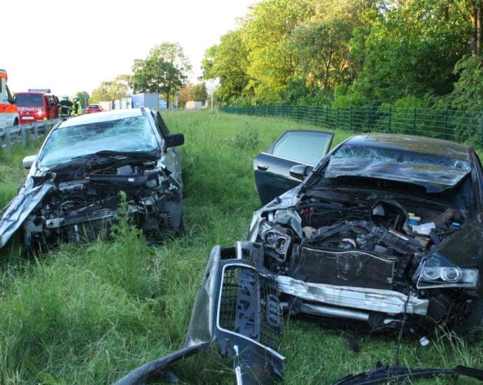 Drei Verletzte nach Unfall auf A7