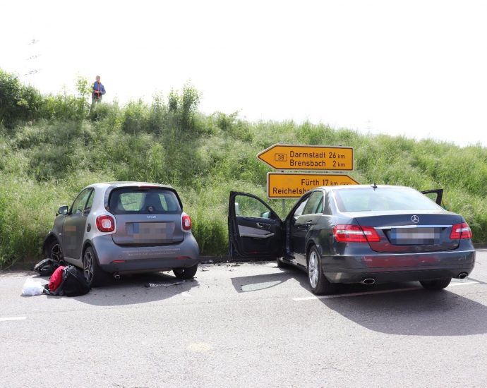 Südhessen: Rettungshubschrauber nach Unfall auf B38 im Einsatz