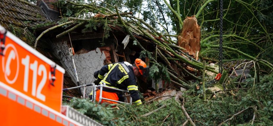 Unwetter über Nordhessen – Baum kracht auf Wohnhaus in Wellerode Unwetter über Nordhessen – Baum kracht auf Wohnhaus in Wellerode