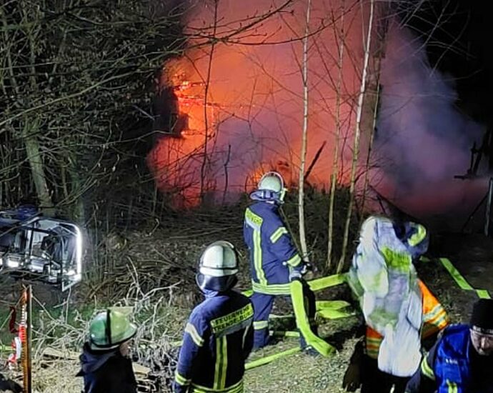 Ferienwohnung stand in Deisel in Vollbrand