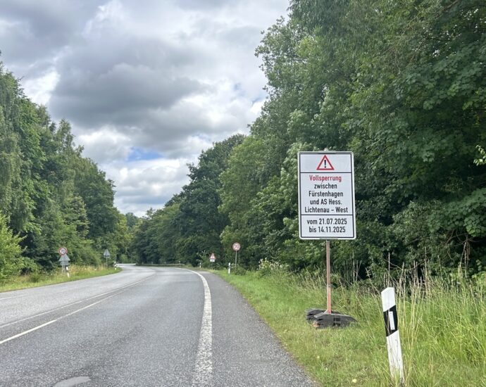 Hessen Mobil erneuert Fahrbahn der L3228 bei Fürstenhagen – Bauarbeiten starten am 21. Juli Hessen Mobil erneuert Fahrbahn der L3228 bei Fürstenhagen – Bauarbeiten starten am 21. Juli