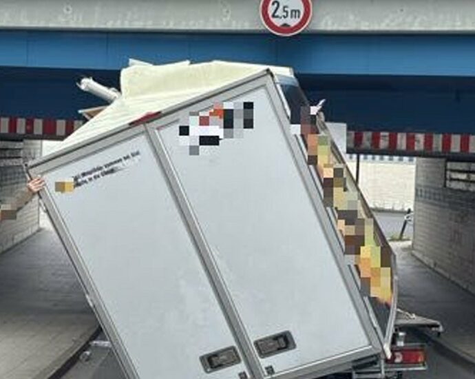 80 Zentimeter – Bahnunterführung in Offenbach wird Transporter zum Verhängnis