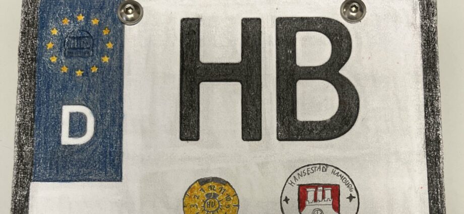 Motorradfahrer malt sich eigenes Kennzeichen