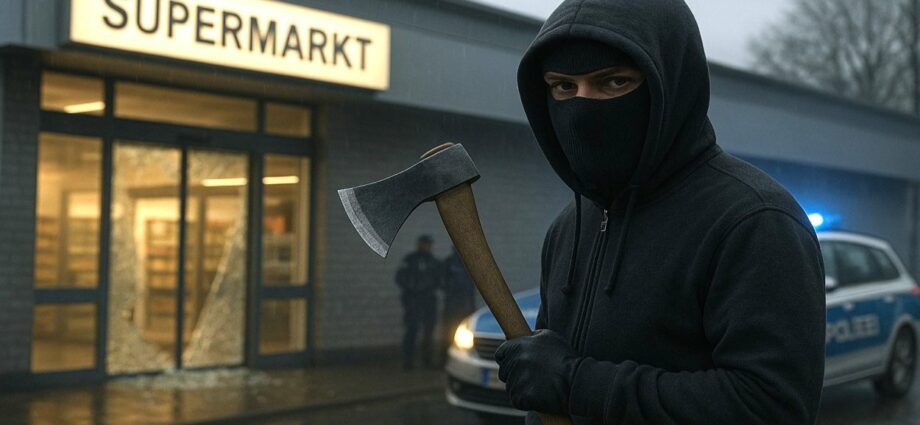 Raubüberfall auf Lebensmittelmarkt in Fuldatal – Täter bedrohte Mitarbeiterin mit Axt