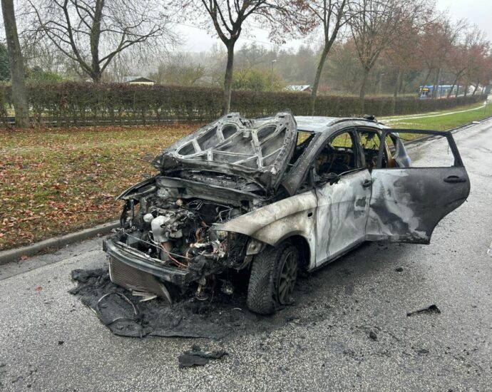 KS: Seat brennt auf Eugen-Richter-Straße aus KS: Seat brennt auf Eugen-Richter-Straße aus