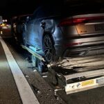 KS: Nächtlicher Unfall auf der A7: Aufwendige Bergung nach Kollision mit Pannenfahrzeug