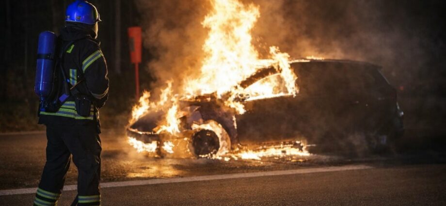 PKW brennt auf A7 aus