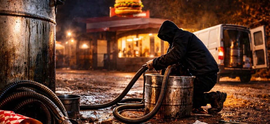 Frittenfett-Bande schlägt wieder zu: 180 Liter verschwunden Frittenfett-Bande schlägt wieder zu: 180 Liter verschwunden