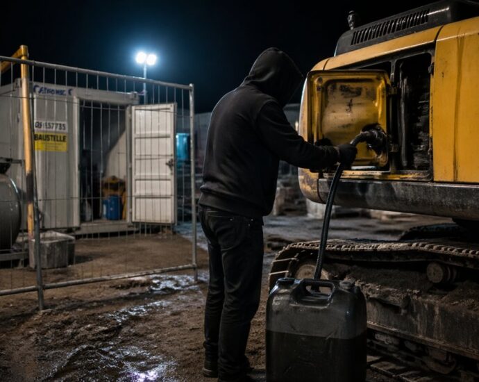 Unbekannte stehlen rund 1.000 Liter Diesel von Baustelle in Eschwege