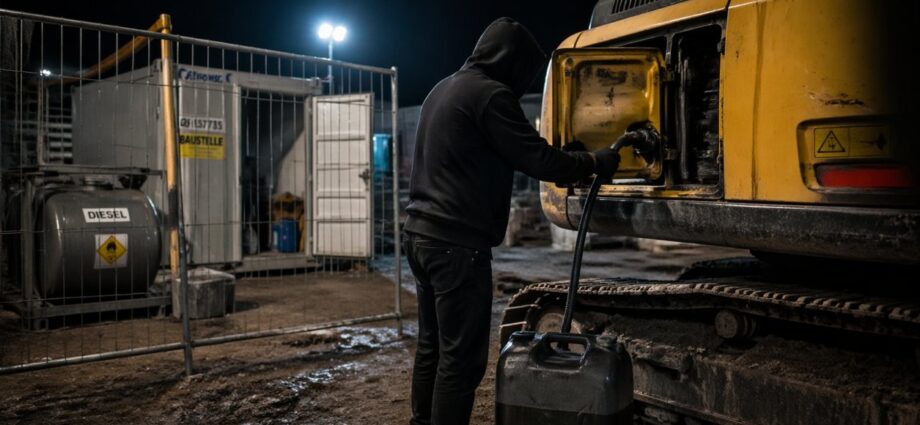 Unbekannte stehlen rund 1.000 Liter Diesel von Baustelle in Eschwege