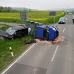 B450: Schwerer Unfall im Kreuzungsbereich bei Riede