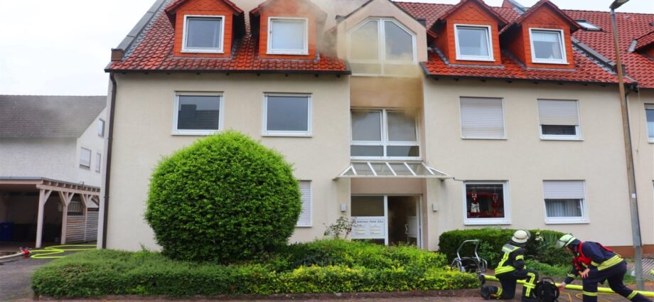 Feuerwehr rettet drei Hunde aus brennender Wohnung in Beverungen