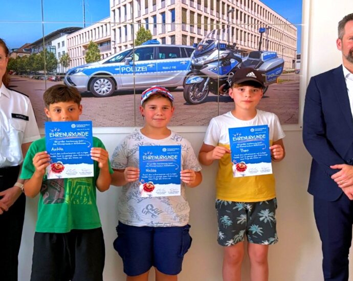 Zivilcourage in Gießen: Drei Kinder zeigten Mut, als andere wegschauten