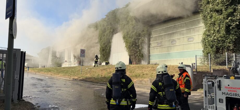 Feuer im MHKW am Lossewerk – Rauchwolke über Kassel Feuer im MHKW am Lossewerk – Rauchwolke über Kassel