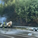 Brennendes Wohnmobil löste Waldbrand an der A3 aus
