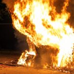 Geräteschuppen an Kasseler Schule in Vollbrand