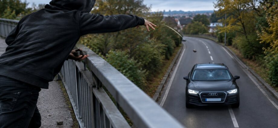 Erneut Steine von Brücke in Oberzwehren geworfen – Jugendliche flüchten Erneut Steine von Brücke in Oberzwehren geworfen – Jugendliche flüchten