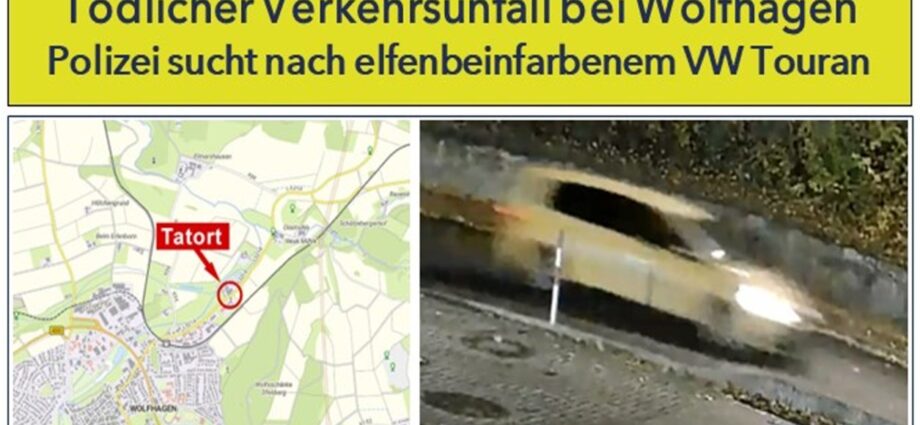 Nach tödlichem Unfall bei Wolfhagen: Polizei sucht flüchtigen VW Touran Nach tödlichem Unfall bei Wolfhagen: Polizei sucht flüchtigen VW Touran